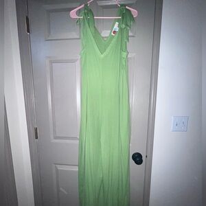 Free people flare jumpsuit with shoulder ties